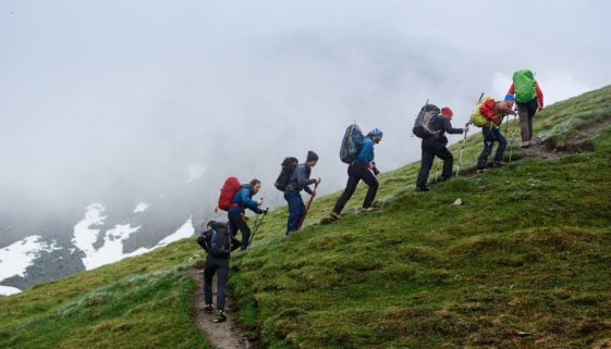 group hiking group hiking