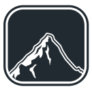 logo brandmark, mountain, navy blue